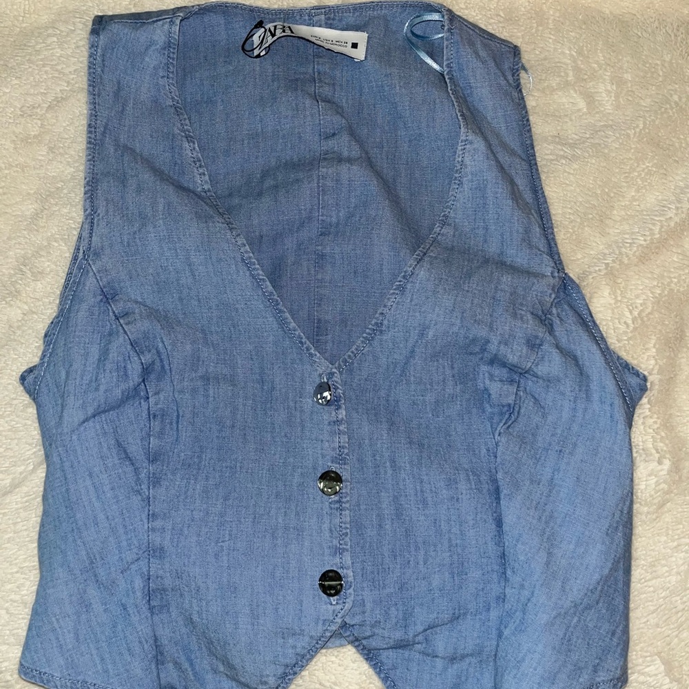 Blue Denim Vest